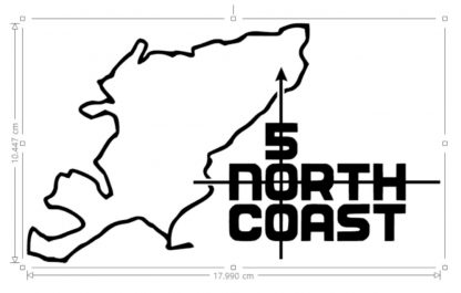 North Cost 500 Route Outline Sticker - Image 2